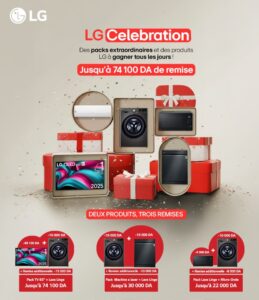 عروض استثنائية لنهاية السنة مع إل جي الجزائر  تصل إلى 74,100 د.ج وهدايا
